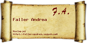 Faller Andrea névjegykártya